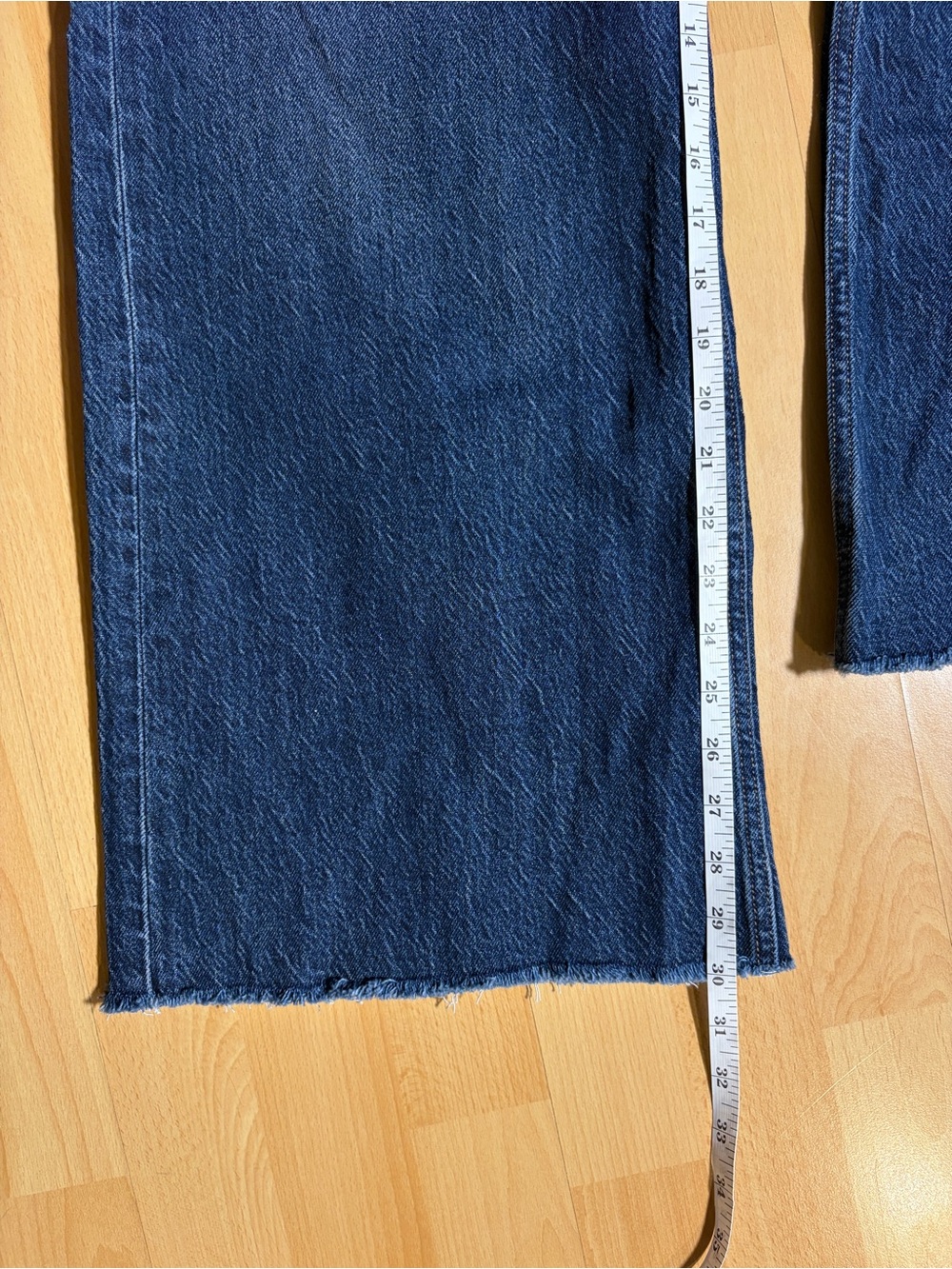pistola Lana High Rise Wide Leg Jean Raw Hem Dark Blue Wash in Elevation 27 - Picture 11 of 11